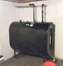 Basement oil tank inside a Long Island home